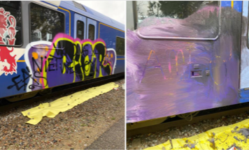 Graffiti verwijderen op treinen